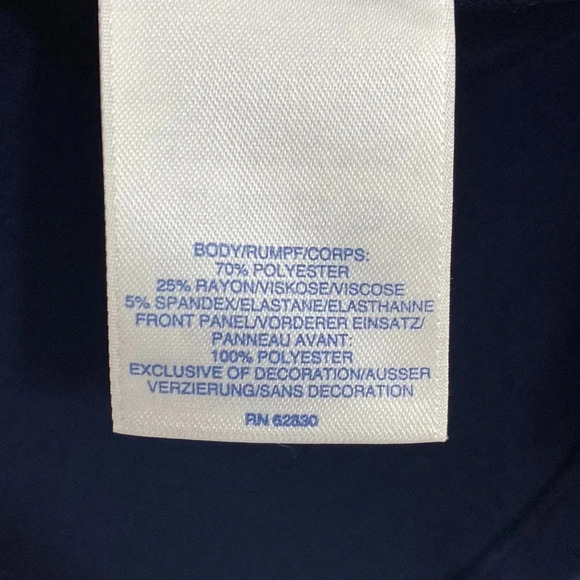 Lands’ End Long Sleeve Drop Waist Striped Ribbon Front - Picture 6 of 8